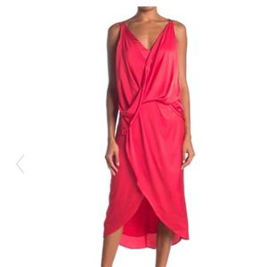 Red midi dress — NEW WITH TAGS